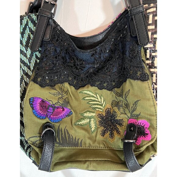 Desigual multicolor large crossbody handbag - Picture 3 of 16